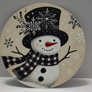Festive Metal Snowman Holiday Home/ Wreath Accessory.  New